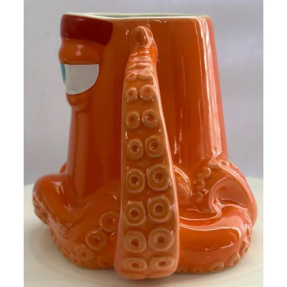 Disney Store Orange Octopus Grumpy Hank Mug Cup 3D Pixar Finding Dory Character - Picture 4 of 6